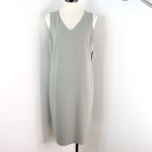 New Harvé Bernard Sport Women's 12 Sage Green Polyester Sleeveless Sheath Dress